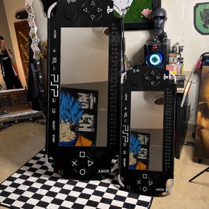 Espejo inspirado en la PSP, espejo de cuerpo entero, espejo de cuerpo completo, decoración de pared para gamers, regalo para gamers.