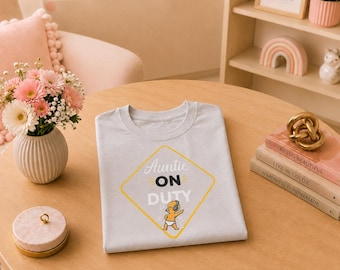 Bump Baby Bump™ Auntie On Duty Shirt | New Auntie Gift | Baby Shower Shirt | Auntie Tee