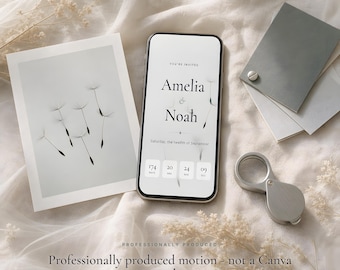 Destination Wedding Website with RSVP, Interactive Wedding Invitation, Animated Digital Wedding Invitation, Elopement Save the Date
