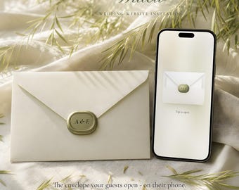 Willow Green Wedding Website with RSVP, Interactive Wedding Invitation, Animated Digital Wedding Invitation, Greenery Garden Save the Date