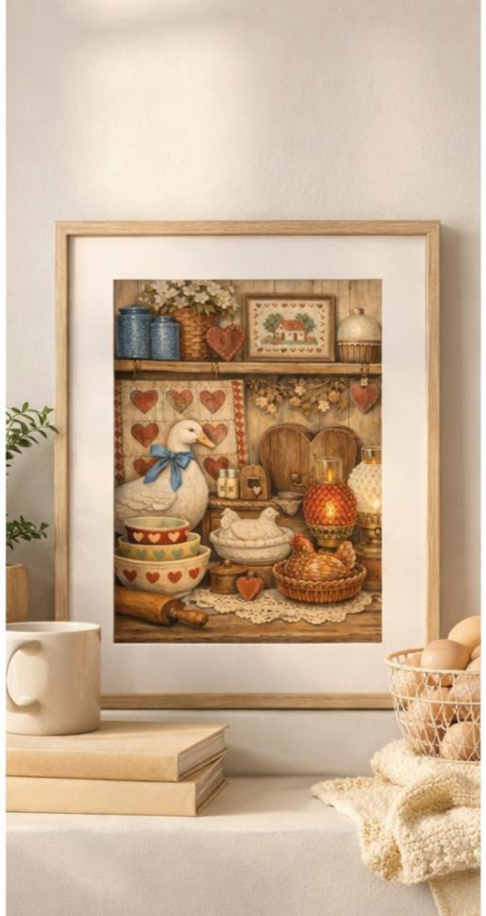 Vintage Goose Kitchen Art Print, Cottagecore Farmhouse Decor (digital ...