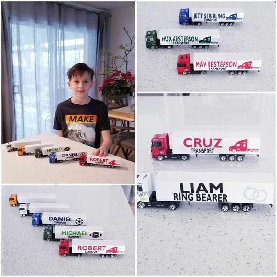 Personalized Toy Truck Name Toy Truck Gift for Boy or Girl Etsy