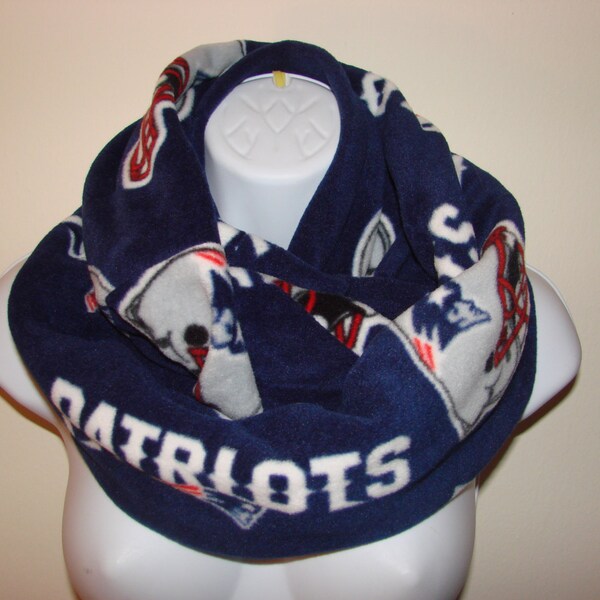 Sale New England Patriots Infinity Scarf NFL red navy silver Fleece Cowl Circle Loop Woman Man Unisex 2013 Fall 2014 Winter Fashion