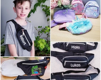 Personalized Kids Fanny Pack, Christmas gift Custom Name Children Crossbody Sling Bag, Kids  Birthday Gift