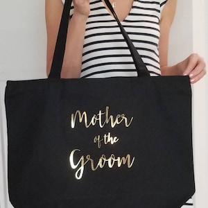 Personalized Zippered Name Tote, Mother of the Bride or Groom Bag, Personalized Gift, Monograme Tote, Teacher Bag, Bachelorette Party