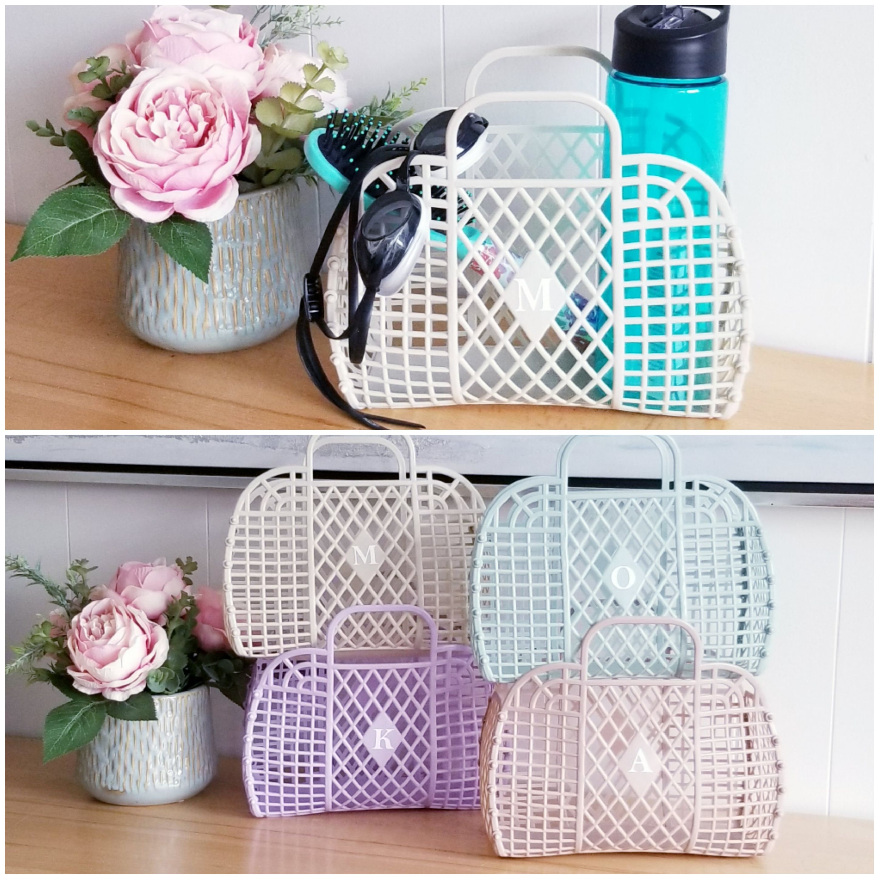 Plastic Jelly Bags 80s Retro Style Plastic Purse for Summer Child Bag  Plastic Storage Basket Kids Baby Wedding Flower Girl Bachelorette Favors  Boo