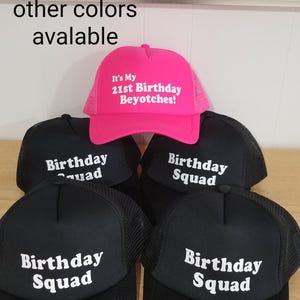 Bachelorette party hat, Custom trucker hat, Bridesmaid gift Pool Party, Beach vacation, crew bride, babe, squad, tribe, Birthday party favor