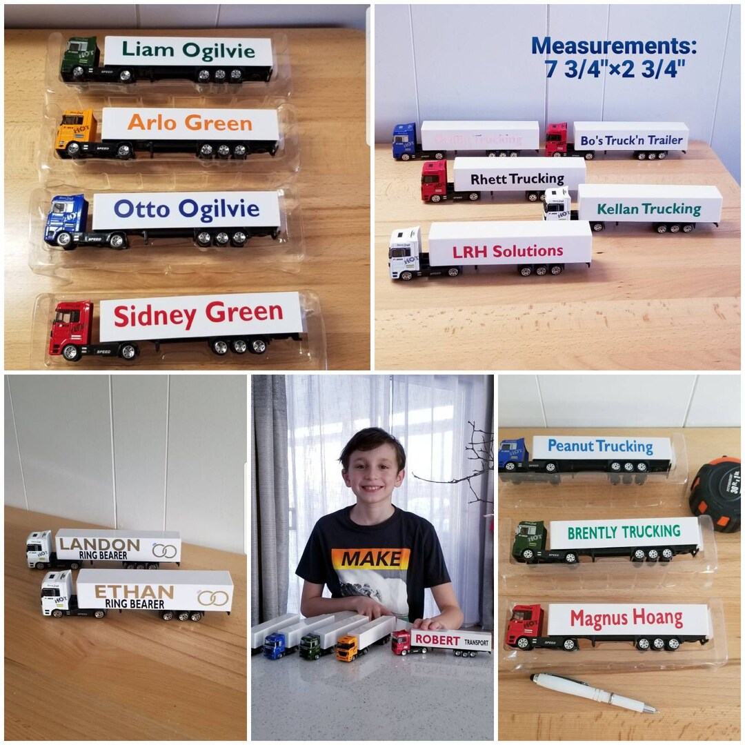 Personalized Toy Truck Name Toy Truck Gift for Boy or Girl Birthday Personalized Toy Truck Name Toy Truck Gift for Boy or Girl Birthday