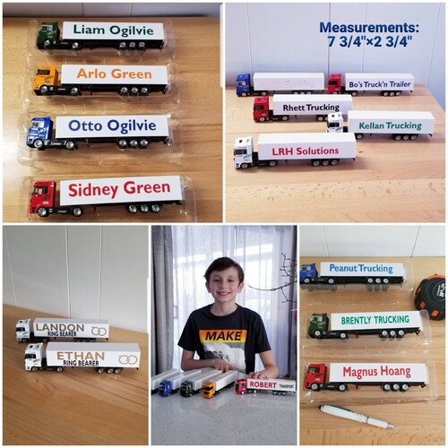 Personalized Toy Truck Name Toy Truck Gift for Boy or Girl Etsy