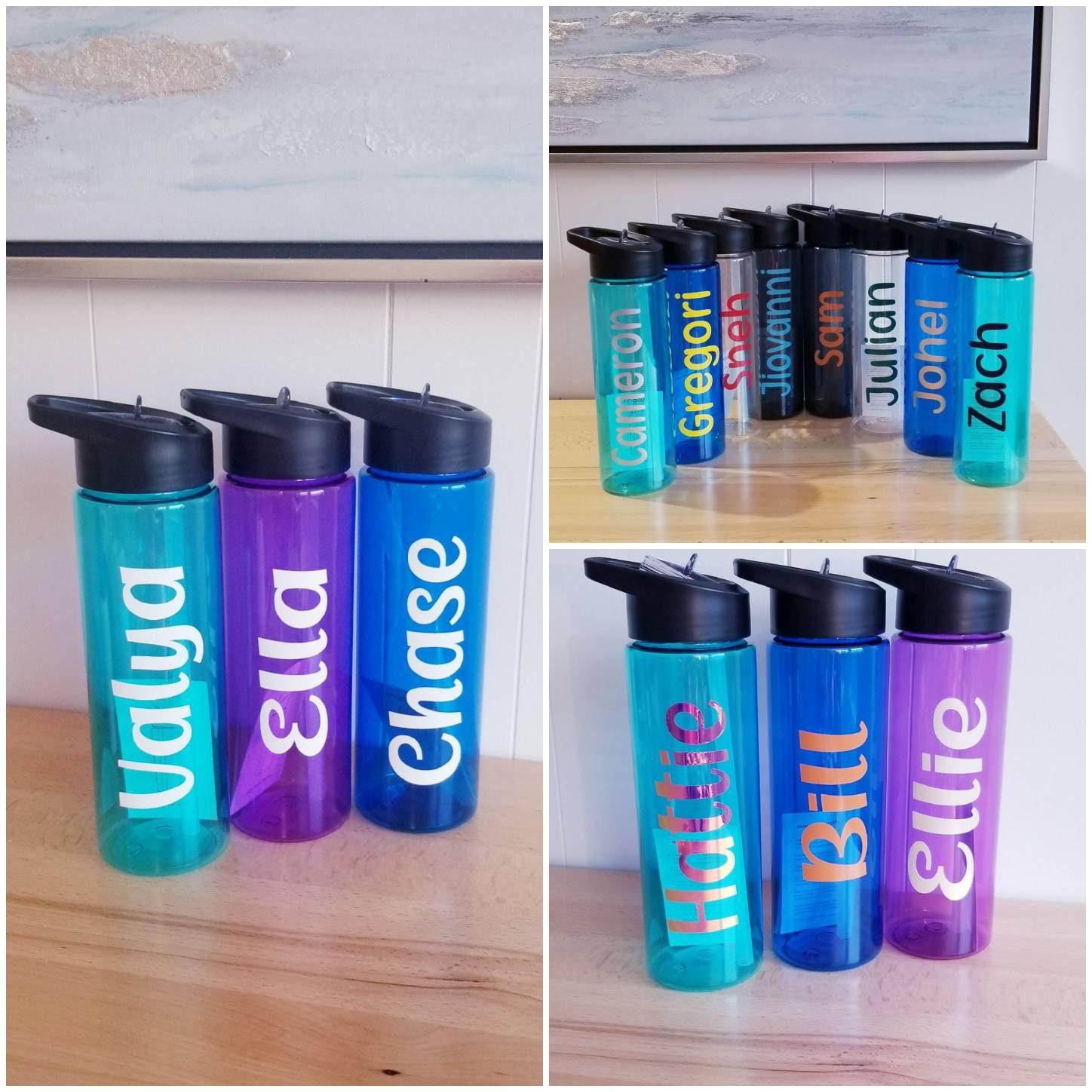 Personalized 24 Oz Water Bottle, Sports Bottle, Monogramed Water Bottle ...