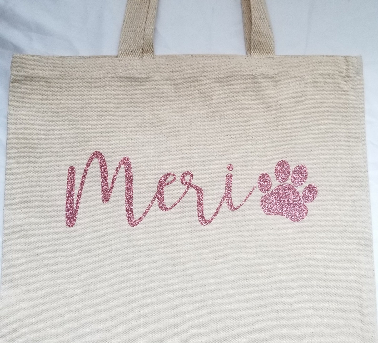 Personalized Dog Tote Bag Paw Print Tote Bag Pet Tote Bag - Etsy