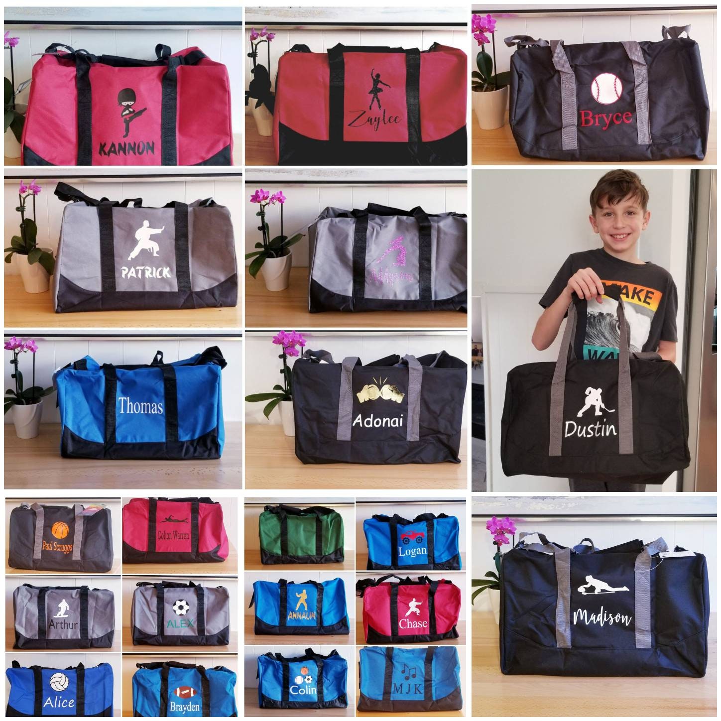 Children's duffle bag personalized clearance