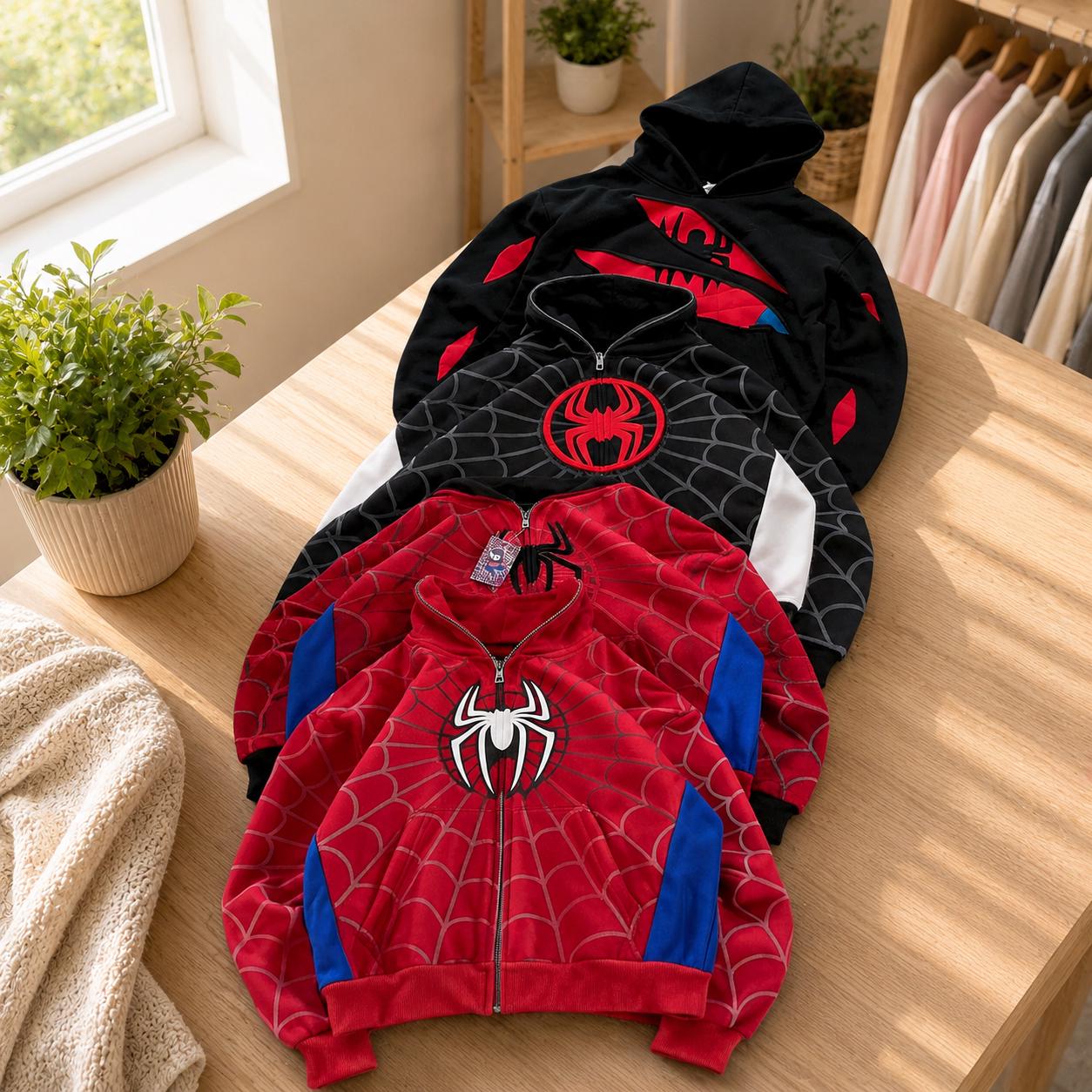 Spiderman zip hoodie - Etsy 日本