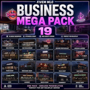 Business Mega Pack | 19 Premium Business MLOs for FiveM Servers