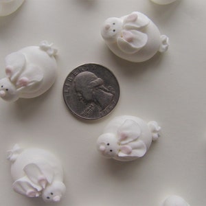 1 Dozen Edible Royal Icing White Rabbits | 1 Inch | Sugar Rabbit ...