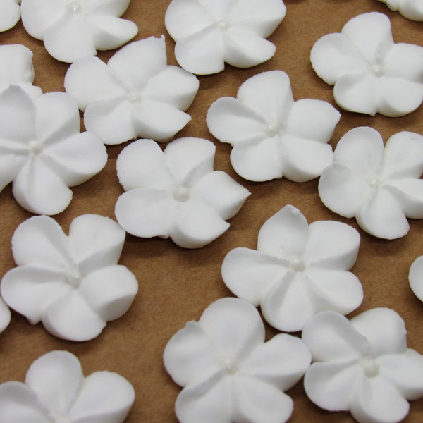 2 dozen white royal icing flowers | 3/4 inch | Sugar flowers fondant flowers | Edible cake decorations | Cupcake toppers