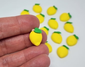 1 dozen mini royal icing lemons | 1/2 inch | Fondant lemons | Lemon toppers | Lemon cake decorations