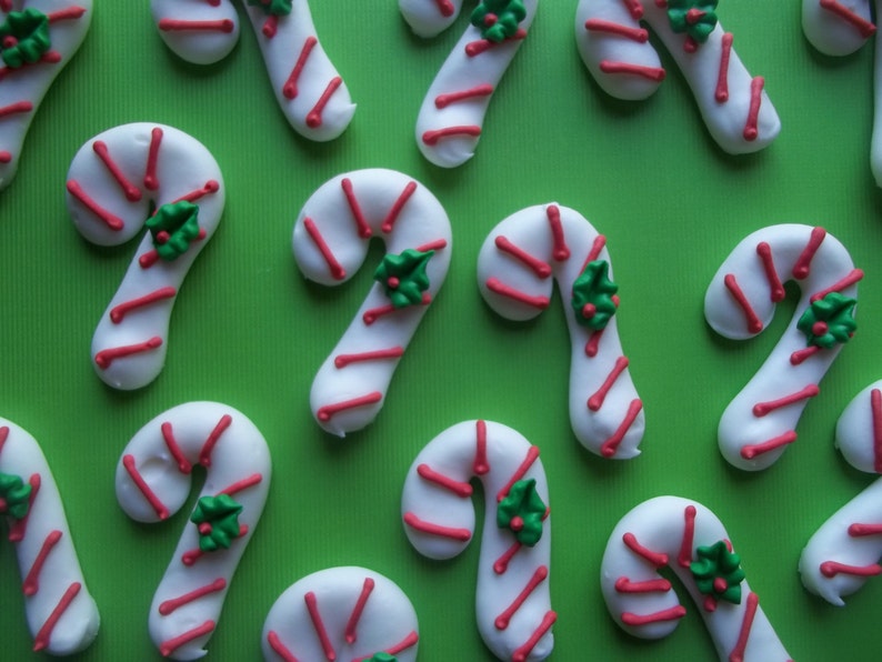 Made to order One dozen royal icing candy canes 1 inch Etsy