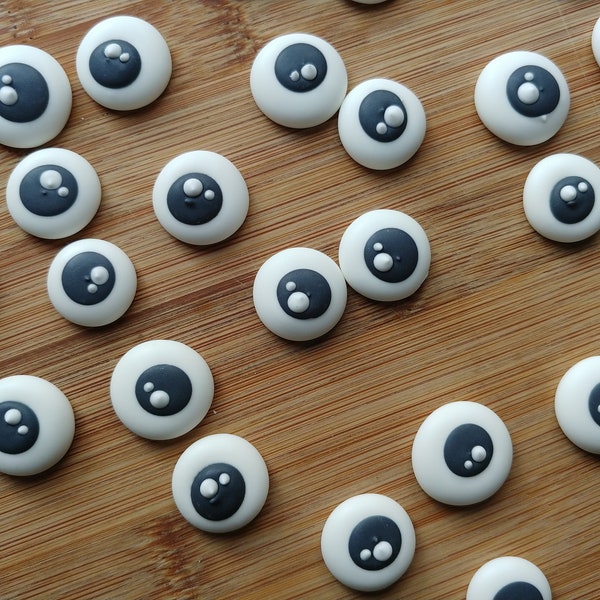 1 dozen royal icing eyes | 3/4 inch | Sugar flowers fondant flowers | Edible cake decorations | Cupcake toppers | Halloween