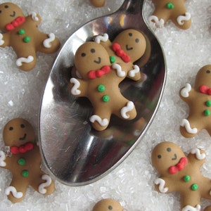 1 dozen royal icing gingerbread men  | 1 inch | Christmas x-mas cake decorations cupcake toppers | Gingerbread house