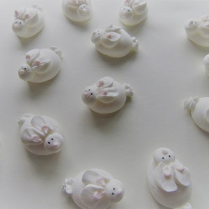 1 Dozen Edible Royal Icing White Rabbits | 1 Inch | Sugar Rabbit ...