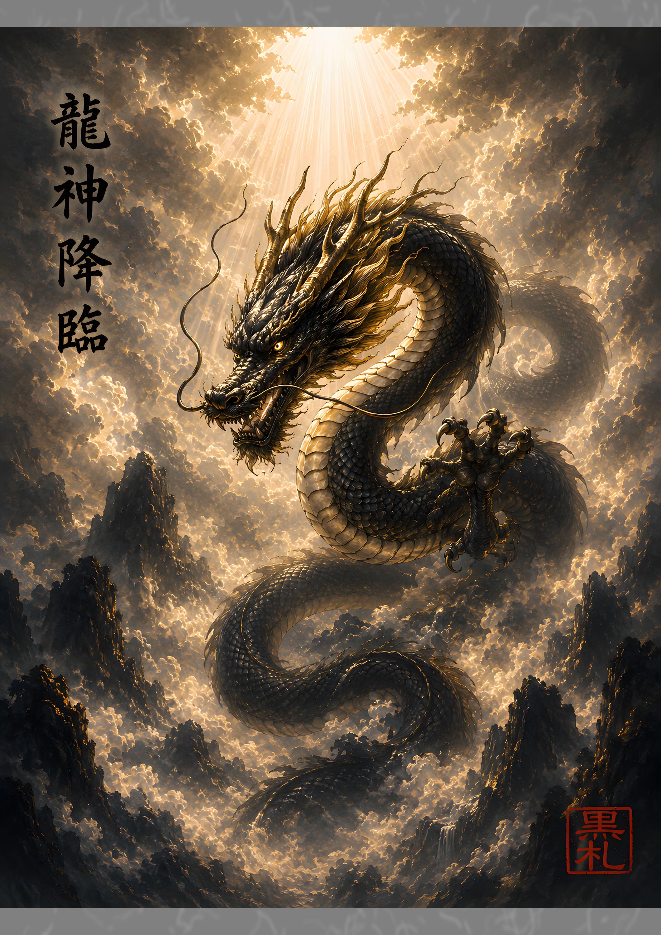 Ryujin Dragon Art - Etsy
