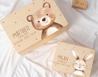 Erinnerungskiste, Erinnerungskiste Baby, Geschenk Geburt, Erinnerungsbox Baby, Taufgeschenk, Personalisiertes Geschenk Baby, Kiste Baby