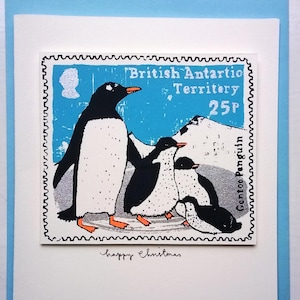 Pinguin Weihnachtskarte