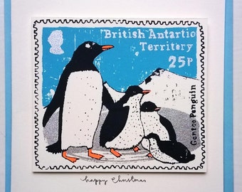 penguin christmas card