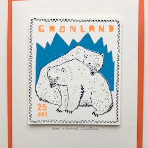 Tarjeta "Have a Grrreat Christmas" del oso polar