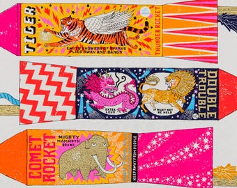 Rocket Fireworks screenprint - 'Big Bang'