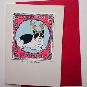 Frohe Weihnachten französische Bulldogge