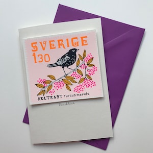 Schwedische Amsel Karte