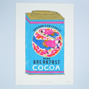 Vintage Parrot Cocoa Tin - Un Poco de Cocoa