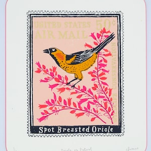 Sérigraphie American Stamp/Oriole Bird - Oriole on Patrol