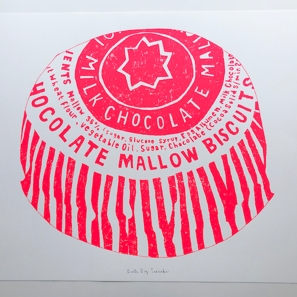 A2 Tunnocks Teacake Screenprint - "Quite Big Teacake"