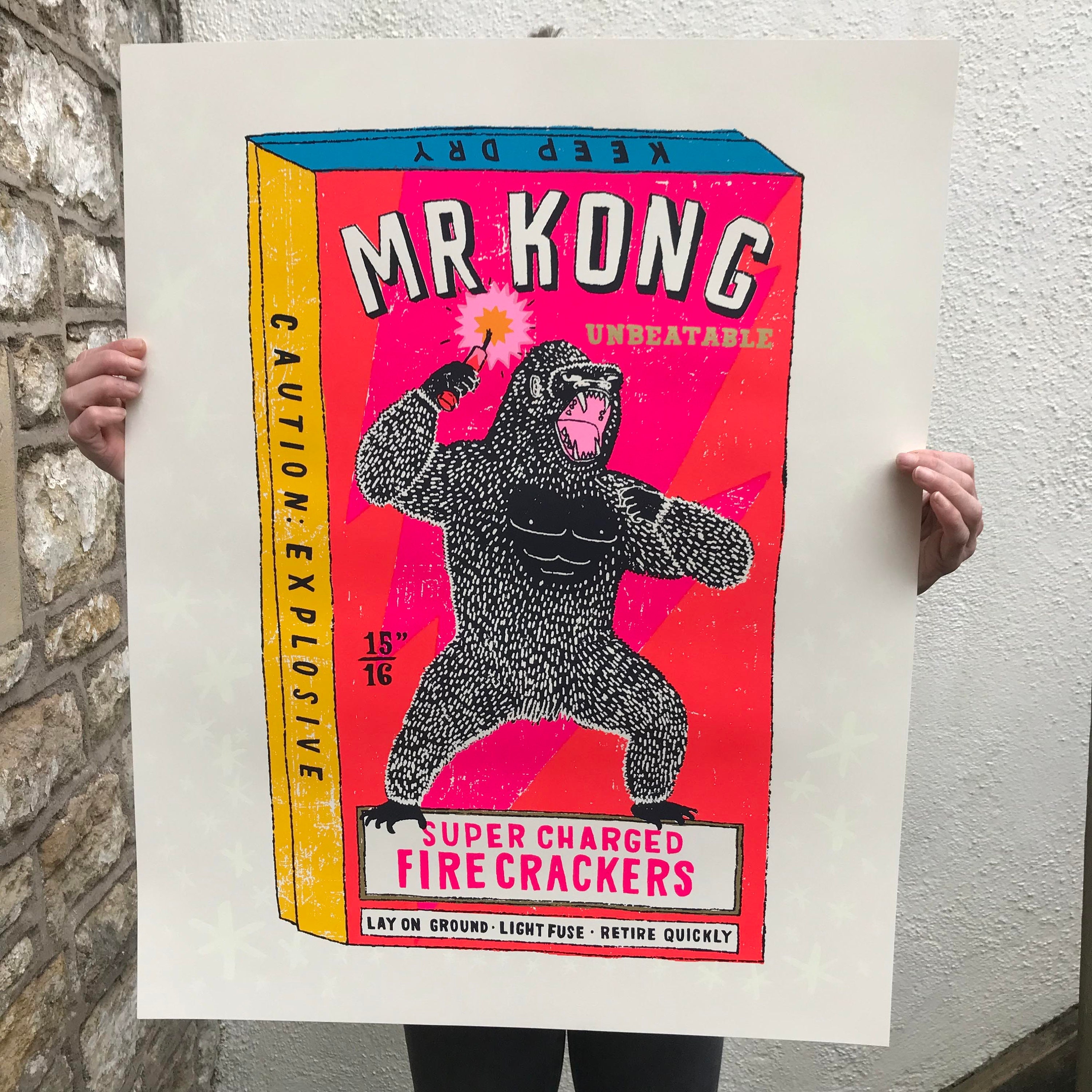 King Kong Screen Print the Magnificent Mr Kong - Etsy