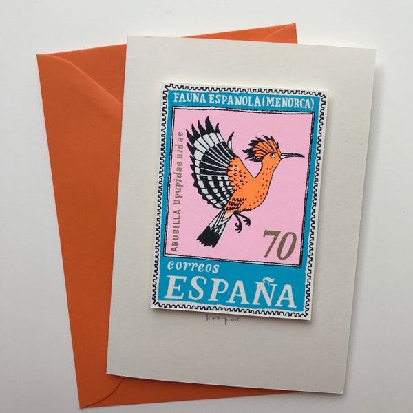 Spain/ hoopoe card