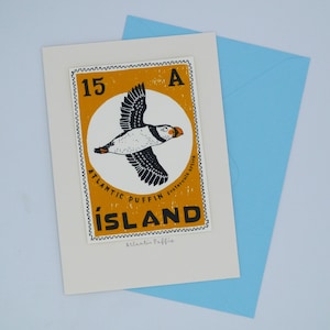 Frailecillo atlántico/Tarjeta de sellos de Islandia