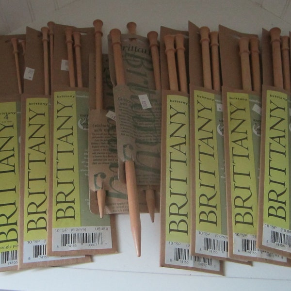 Brittany White Birch single point 10-inch knitting needles