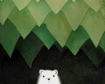 Bear in a Cave print