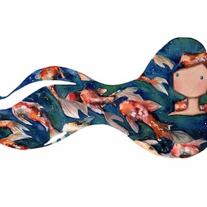 Koi Hair print from original watercolor