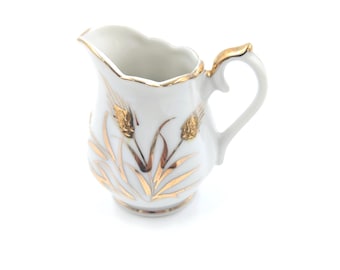 Vintage Norcrest L-239 Golden Weizensahne 6,5 cm Gold Vergoldet
