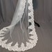 Cathedral, fingertip, elbow, shoulder wedding veil, **72 in. wide** white to ivory, cut edge, one tier with comb