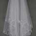 Sequin and bead edge elbow length wedding veil, diamond white or white, two tier, cheap, with attached comb