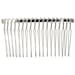 Add 3" metal comb to veil (instead of standard clear plastic)