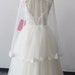 Lace edge waltz length wedding veil, light ivory, one tier, cheap, fingertip length with attached comb