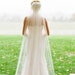 Made to order wedding veil, **54 in. wide** white to ivory, blush, cut edge, cheap, one tier with comb, bridal veil classic simple sheer