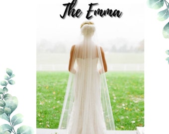 The Emma - cut edge wedding veil