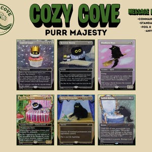Set de cartas proxy Secret Lair x Purr Majesty (SLD) - MTG, cartas proxy personalizadas Commander Mate sin acabado metalizado/cartas proxy holográficas